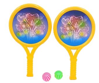 Fireworks round racket+table tennis ball   ITEM NO.： W008722