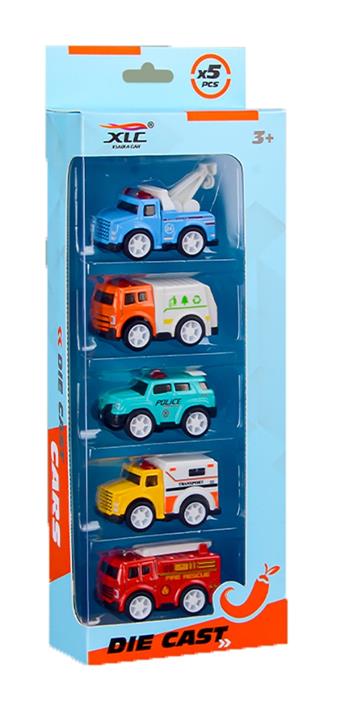 Alloy Q-version regenerative car (5 Zhuang)   ITEM NO.： W012057