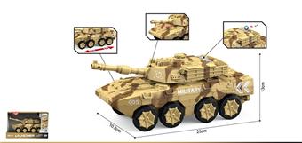 1: 16 inertia eight wheeled armored vehicle (lighting, sound)   ITEM NO.： W005406
