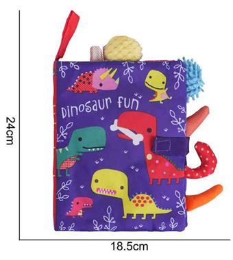 Plush toy tail cloth book dinosaur [purple]   ITEM NO.： W011614