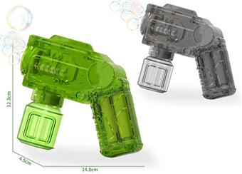 Electric light mecha transparent bubble gun   ITEM NO.： W013912