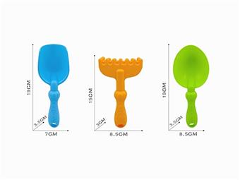 Soft Beach Tools 3PCS   ITEM NO.： W014734