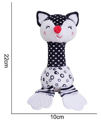 Plush Toy Black and White [Hand crank] Fox   ITEM NO.： W011292