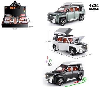 English 1:24 die-casting zinc alloy lighting and sound effects U8 off-road player version car model 6 pieces/display box   ITEM NO.： W009165