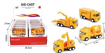 4 types of alloy regenerative engineering vehicles (24 pieces/box)   ITEM NO.： W012086