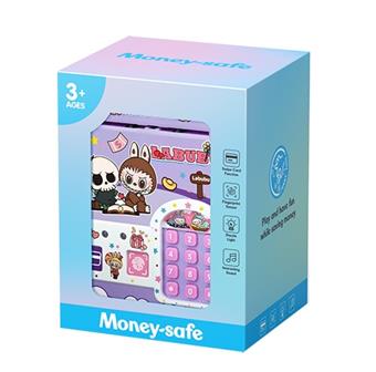 Labubu (purple) piggy bank card swiping, door opening, fingerprint recognition song mode   ITEM NO.： W012941
