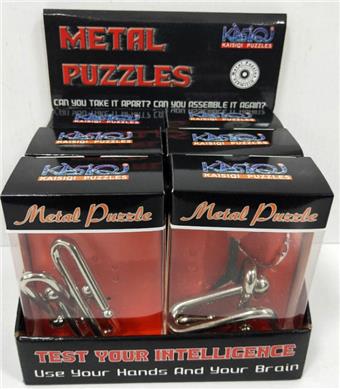 Metal Intelligence Ring Release Nine Chain Metal PUZZLES Stress Relieving Toy   ITEM NO.： W023729