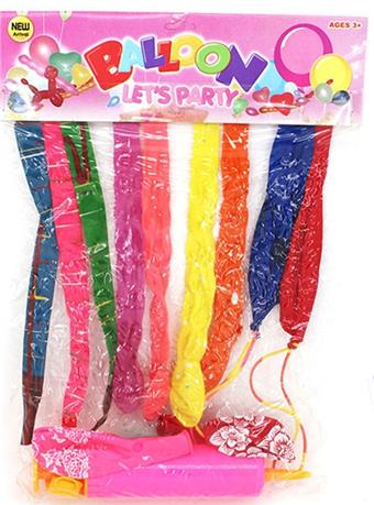 18 balloons of various shapes+1 absorbent pump   ITEM NO.： W027489