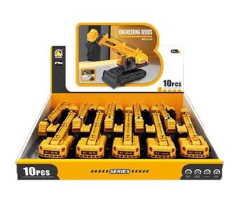 Inertial engineering vehicle crawler crane (10PCS whole box price) (GCC)   ITEM NO.： W020504