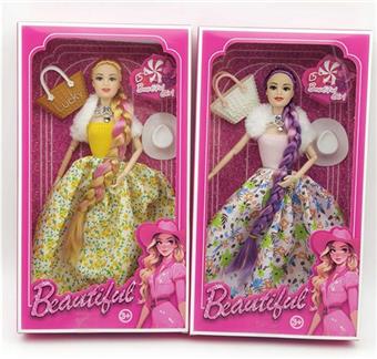 New popular 11.5-inch full-length princess with hat and handbag, mixed in 2 styles   ITEM NO.： W033360