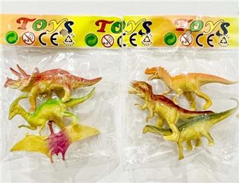 4-inch 3-piece dinosaur set (2 mixed)   ITEM NO.： W037468