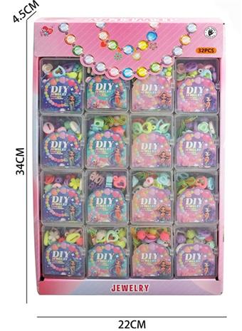 Mermaid Mini Storage Box Macaron Beads 32pcs   ITEM NO.： W034278