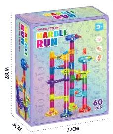 60pcs transparent track ball building blocks (with flashing balls)   ITEM NO.： W031010