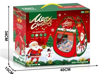 Pyramid Christmas Toy Tent with 100 Balls   ITEM NO.： W040219