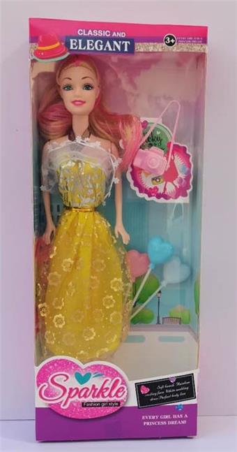 11 inch exquisite and fashionable solid Barbie doll with camera balloon   ITEM NO.： W028316