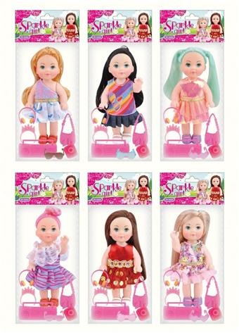 4.5-inch solid 5-joint Simba little Kelly doll+speaker+glasses+camera+bag+headwear+headphones (6 mixed versions)   ITEM NO.： W028350