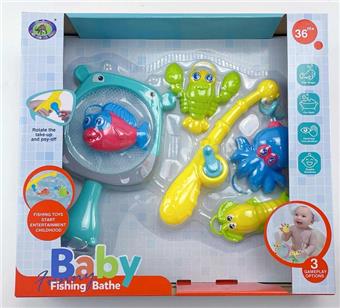 (Bathroom toy with light, cute fish series single item)   ITEM NO.： W035122