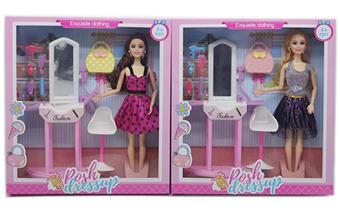 New high-end 11.5-inch body fashion Barbie with makeup table   ITEM NO.： W033277