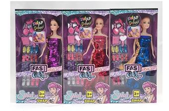 11.5-inch live action fashion dress Barbie with shoes vacuum formed 3 mixed styles   ITEM NO.： W033248