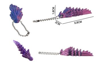 3D Small Bone Dragon Keychain (2 color mixed)   ITEM NO.： W030407