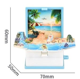 3D Folding Pop up Book - Mini Summer Beach (Upgraded and Enhanced Edition)   ITEM NO.： W034362