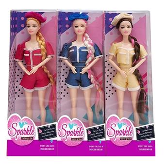 New 11.5-inch long braid cool girl with hat, three mixed styles   ITEM NO.： W033121