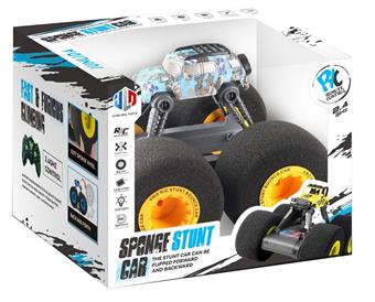 2.4G remote control light sponge wheel stunt bouncing graffiti Toyota car (electric included)   ITEM NO.： W027008