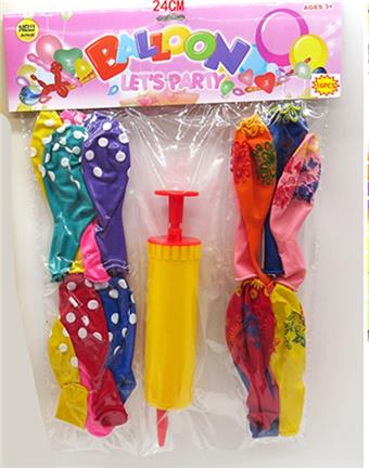 2 mixed 16 balloons+1 pump   ITEM NO.： W027764