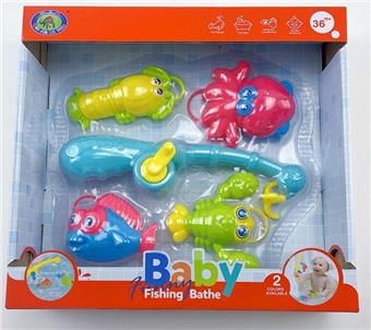 (Bathroom toy with light, cute fish series single item)   ITEM NO.： W035067