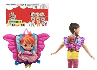 High end butterfly backpack protagonist sister backpack 14 inch vinyl COCOMION doll strap with 4 theme songs [120 seconds]   ITEM NO.： W033728