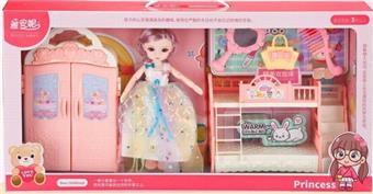 9-inch Sweet Girl Series - Warm Bedroom Play Princess Castle Set Barbie Scene   ITEM NO.： W023122