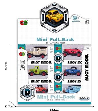Huili Alloy Vintage Car (24PCS)   ITEM NO.： W033589