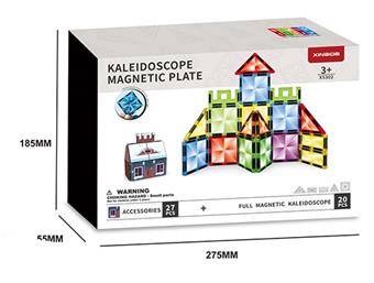 Kaleidoscope Diamond Pattern Color Window Magnetic Plates 20+27pcs   ITEM NO.： W027067