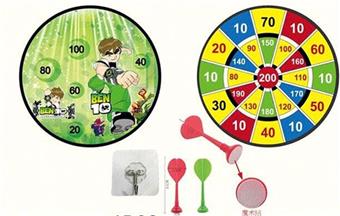 BEN10 74cm CM double-sided folding target with dart and hook (CPC)   ITEM NO.： W019641