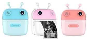 Q5 Polaroid children's printer camera digital camera DSLR high-definition instant printing ink free thermal paper 2.4-inch dual camera 1 million pixels (includes built-in lithium battery, 2 rolls of thermal paper, can print about 100 photos)   ITEM NO.： W029185