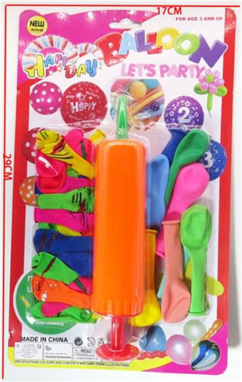 2 mixed 28 balloons+1 pump   ITEM NO.： W027388