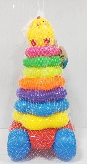 8-layer parent-child puzzle tractor collar - cartoon chicken rainbow collar   ITEM NO.： W019167