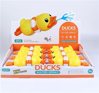 Yellow Duck Water Gun Water Cannon (6pcs)   ITEM NO.： W026512