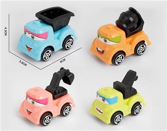 4 types of 4-color regenerative engineering vehicles   ITEM NO.： W034932
