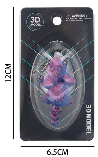 3D Mouse Keychain (2 color mixed)   ITEM NO.： W034274