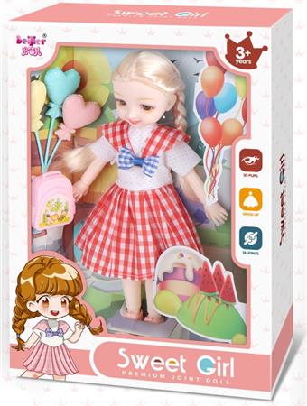 Two 9-inch physical school girls with backpacks and balloons   ITEM NO.： W020581