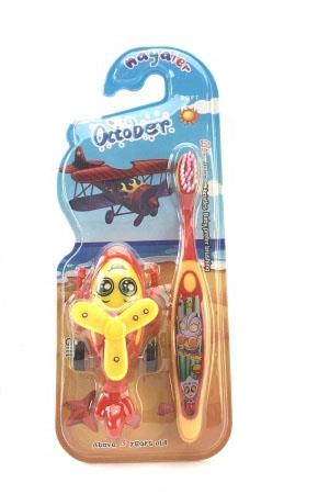Toothbrush (Handle Type: Nezha Gift: Airplane C) Material: PP,TPR,PBT   ITEM NO.： W028857