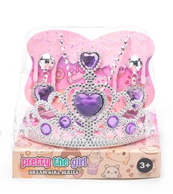 Cross border girl toy princess fairy wand magic wand electroplated crown jewelry gemstone crystal decoration play house new DIY set   ITEM NO.： W025930
