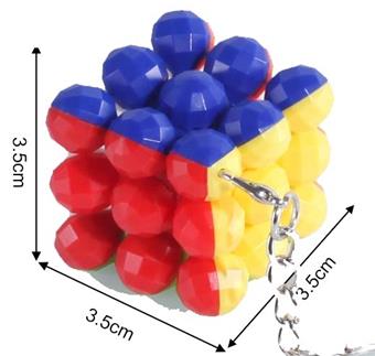 Mini 3.5CM Ball Solid Color Rubik's Cube Keychain   ITEM NO.： W031492