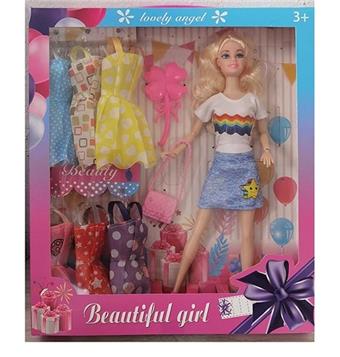 New high-end box 11.5 inch solid Barbie hanging skirt with comb bag accessories   ITEM NO.： W033348
