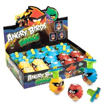 Space Edition Bird Flash Music Top English Packaging 12pcs   ITEM NO.： W040445