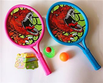 Tyrannosaurus Rex PET film egg shaped racket for outdoor sports   ITEM NO.： W037909