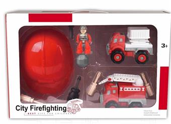 Transforming Firefighting Diamond+Lift Truck+Hat Man (Large)   ITEM NO.： W031878