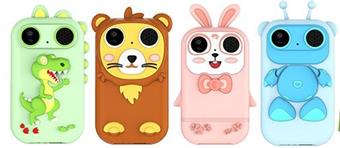 Children's touch screen mobile phone camera simulation cartoon digital camera DSLR high-definition IPS screen 2.8-inch dual camera 300000 pixels (including built-in lithium battery)   ITEM NO.： W029171