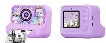 Z12-A Unicorn Children's Printer Camera Digital Camera DSLR HD Instant Printing Ink Free Thermal Paper 2.4-inch Single Camera (Includes built-in lithium battery, 3 rolls of thermal paper, can print approximately 50 photos)   ITEM NO.： W029158
